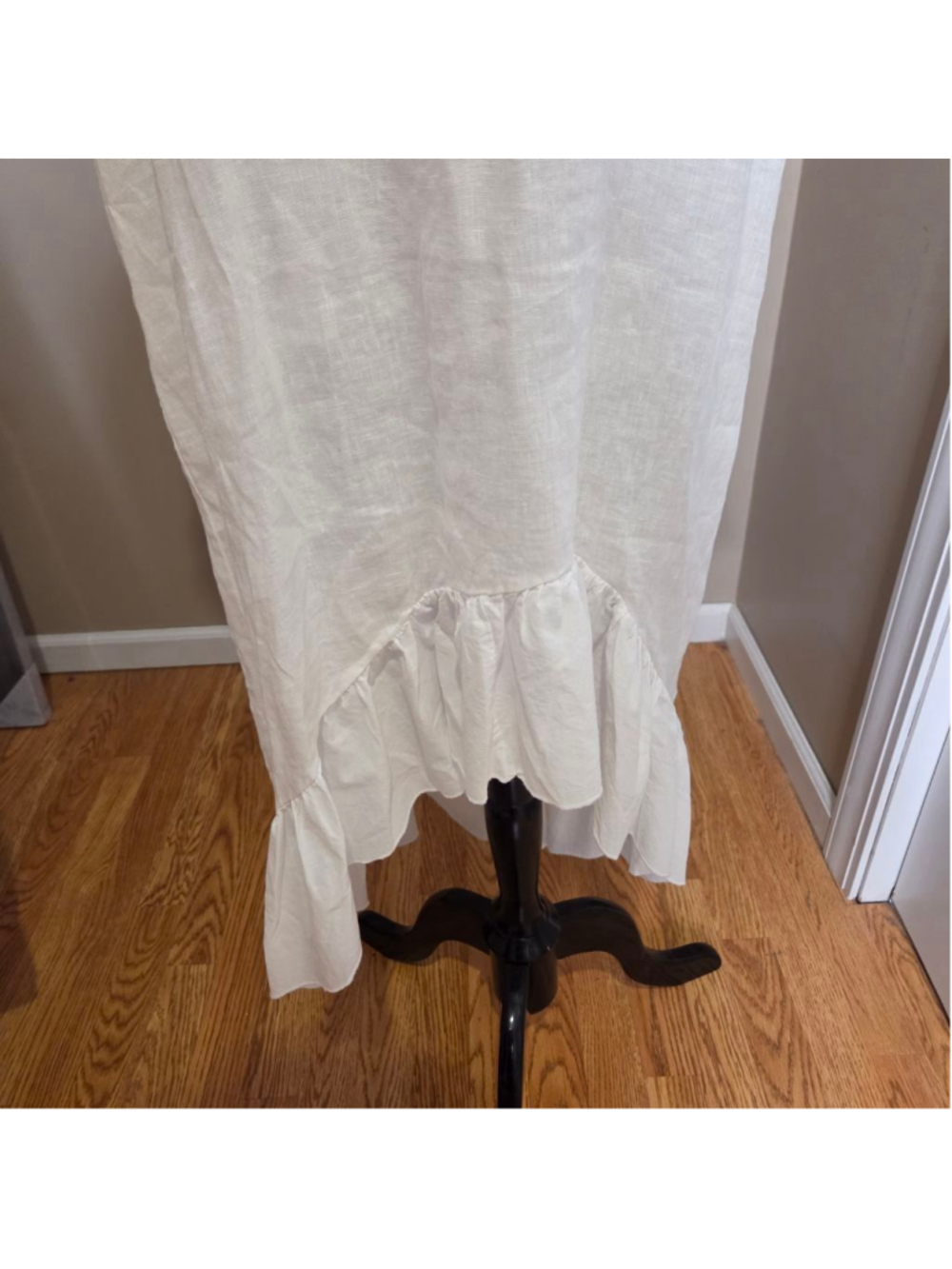 @zucar White Linen High Low Dress M - Picture 5 of 7
